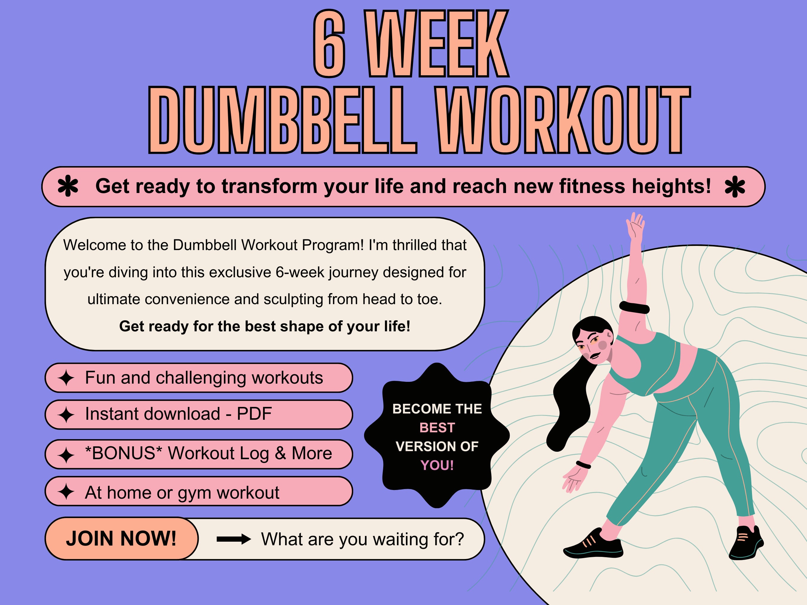 6 week home dumbbell workout sale