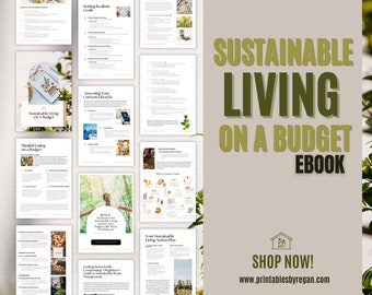 Budget binder, Sustainable Living on a Budget, Compost Guide, Instant Download, Expense tracker