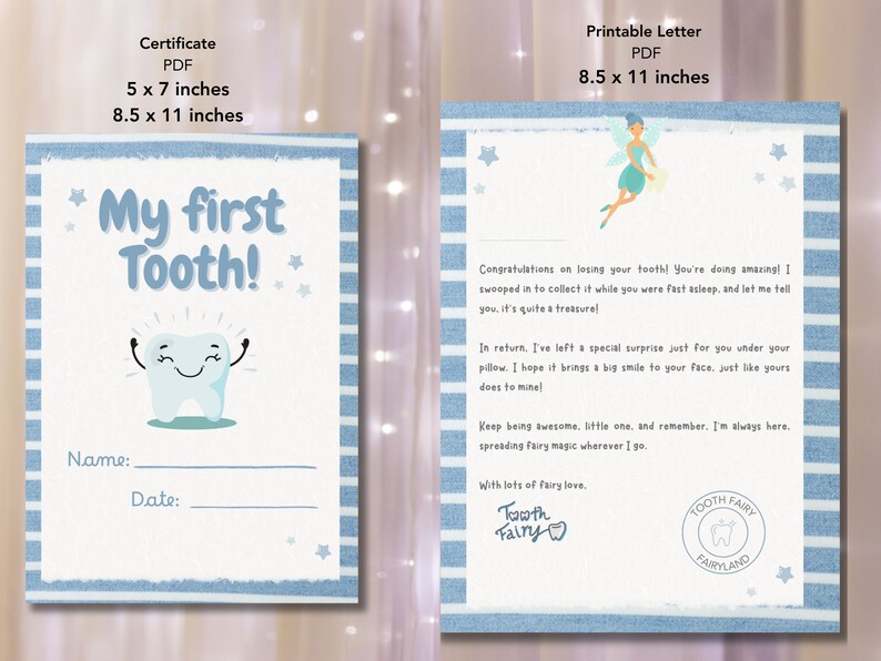 My First Tooth | Tooth Fairy Letter | Tooth Fairy | Fairy Letter ...