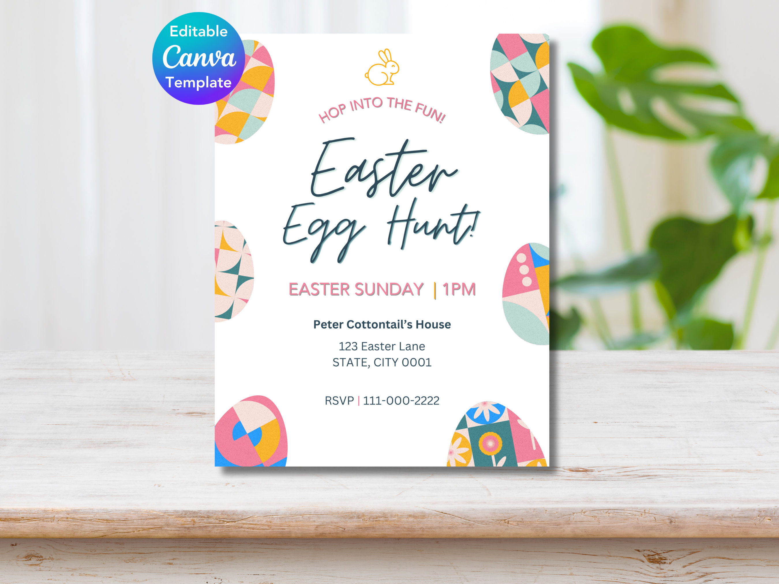 Editable Easter Egg Hunt Invitation Easter Egg Hunt Easter Invitation ...