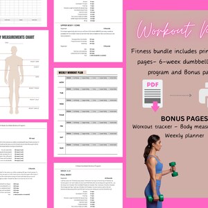 Workout Program | 6 Week Workout Program | Fitness Planner | Weight ...