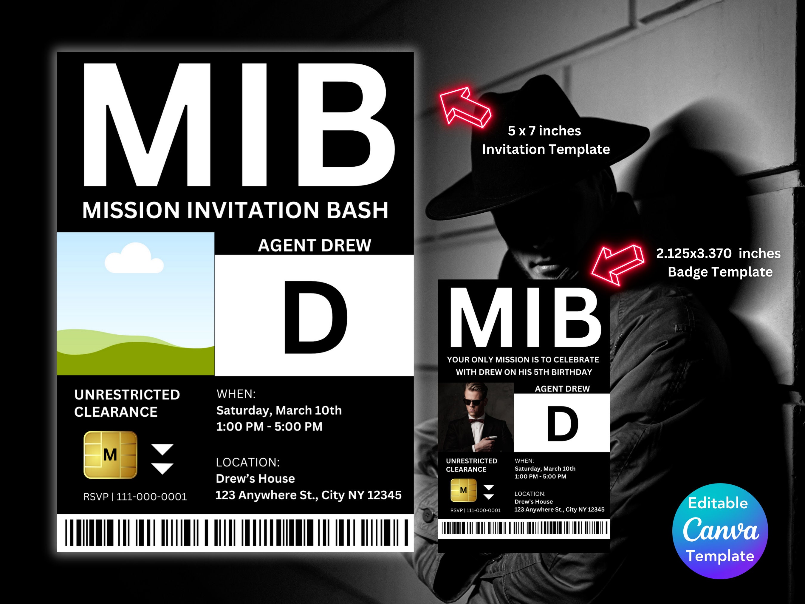 MIB Id Template Printable Id Badge - Il Fullxfull.6081187353 4qnh