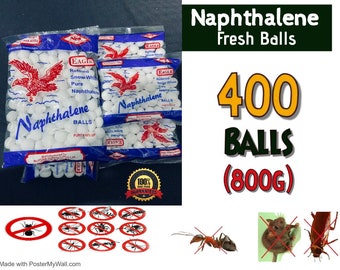 400 balls Natural Camphor Ball, protect you clothing cupboards from insect & refresh scent