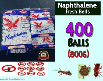 Naphthalin-Kugel, Schädlingsbekämpfung, Mottenkugeln, Kampfer-Lufterfrischer, 400 Kugeln