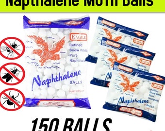 150 Moth Balls Pure Organic Camphor/ Puja/Diffuser/Desi Kapur/Medicinal Purpose- Purifies Air Quality