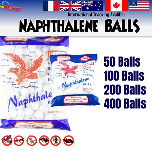 50/100/200/400 Bags Mothballs Natural Scented Insect Repellent Camphor Moth Balls