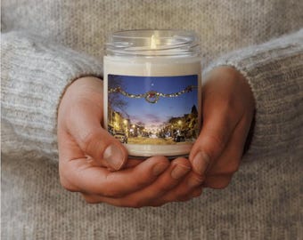 Ocean City NJ Soy Candle: Crescent Moon Art, 9oz, 7 Scents