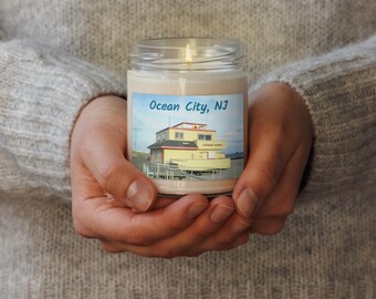 Ocean City NJ Candle: 1st St. First Aid Station Souvenir - 9oz Scented Soy Wax