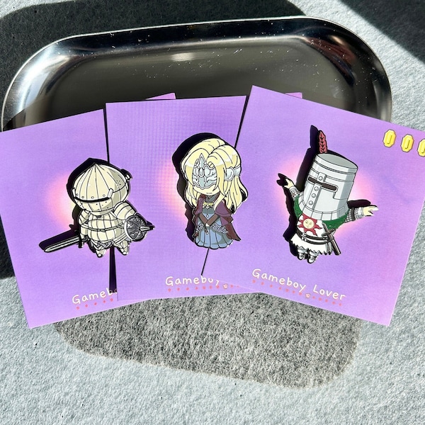 Soul Game Dark Souls Character Enamel Pin Collection - Handmade Gift for Video Gamer