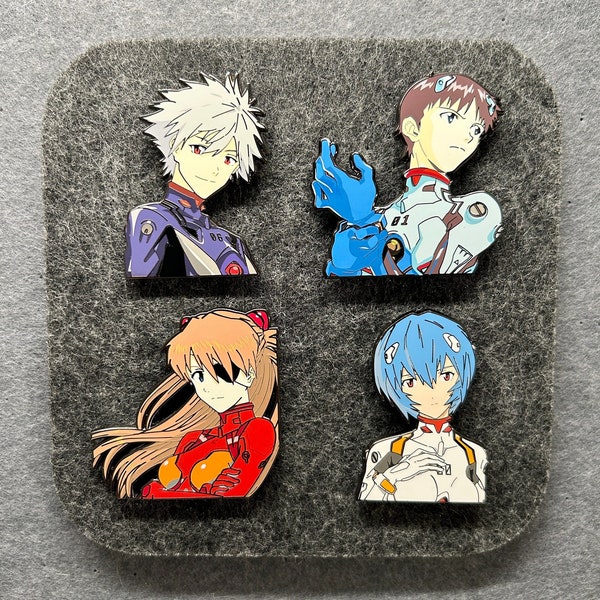 Collection d'insignes d'épingle en émail de personnage d'Evangelion d'anime japonais - Cadeau de fan de manga fait main, cadeau d'épingle à collectionner