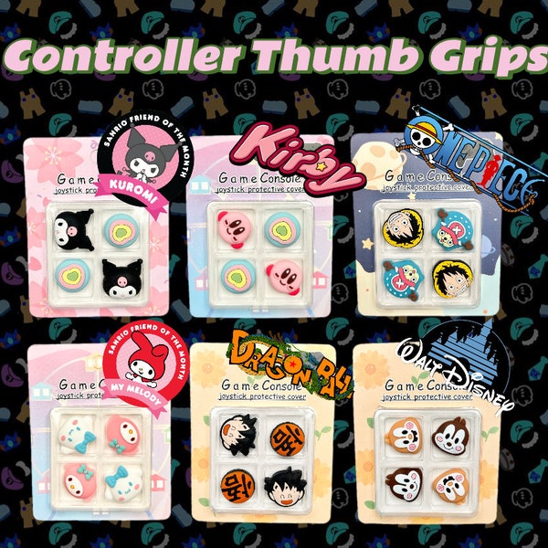 NS Pro/Xbox/PS4/PS5/SD Controller Daumenkappen Griffe Sticks - Kuromi/Melody/Kirby/Dragon Ball/One Piece