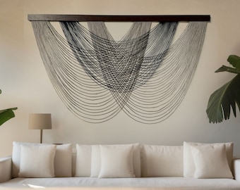 Large Fiber Art Wall Hanging: Bohemian Bedroom Decor