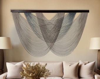 Large Fiber Art Wall Hanging: Bohemian Woven Decor
