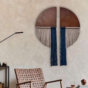 Half Moon Macrame Wall Hanging Set: Boho Home Decor