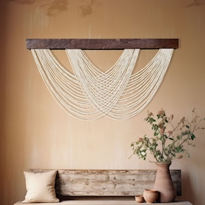 Macrame Fiber Art Wall Hanging: Bohemian Bedroom Decor