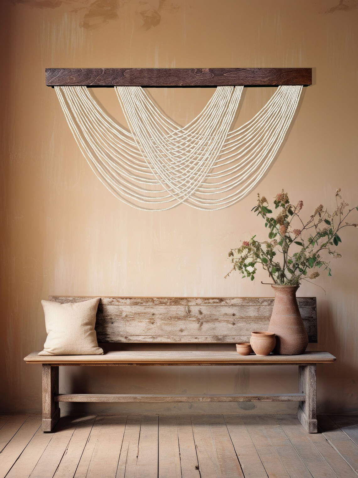 Fiber Art Wall Hanging, Macrame Wall Hanging, Fiber Wall Art, Bedroom