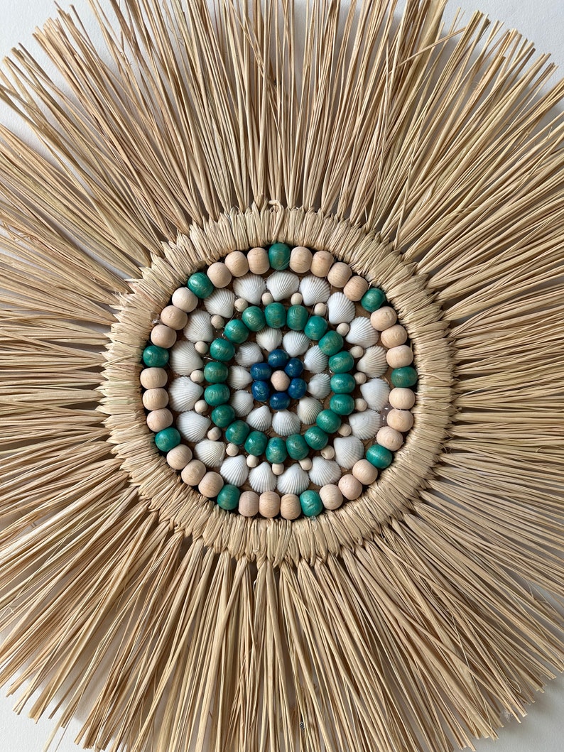 Handmade Raffia Wall Hanging Set