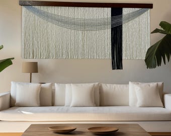 Macrame Fiber Art Wall Hanging: Bohemian Bedroom Decor