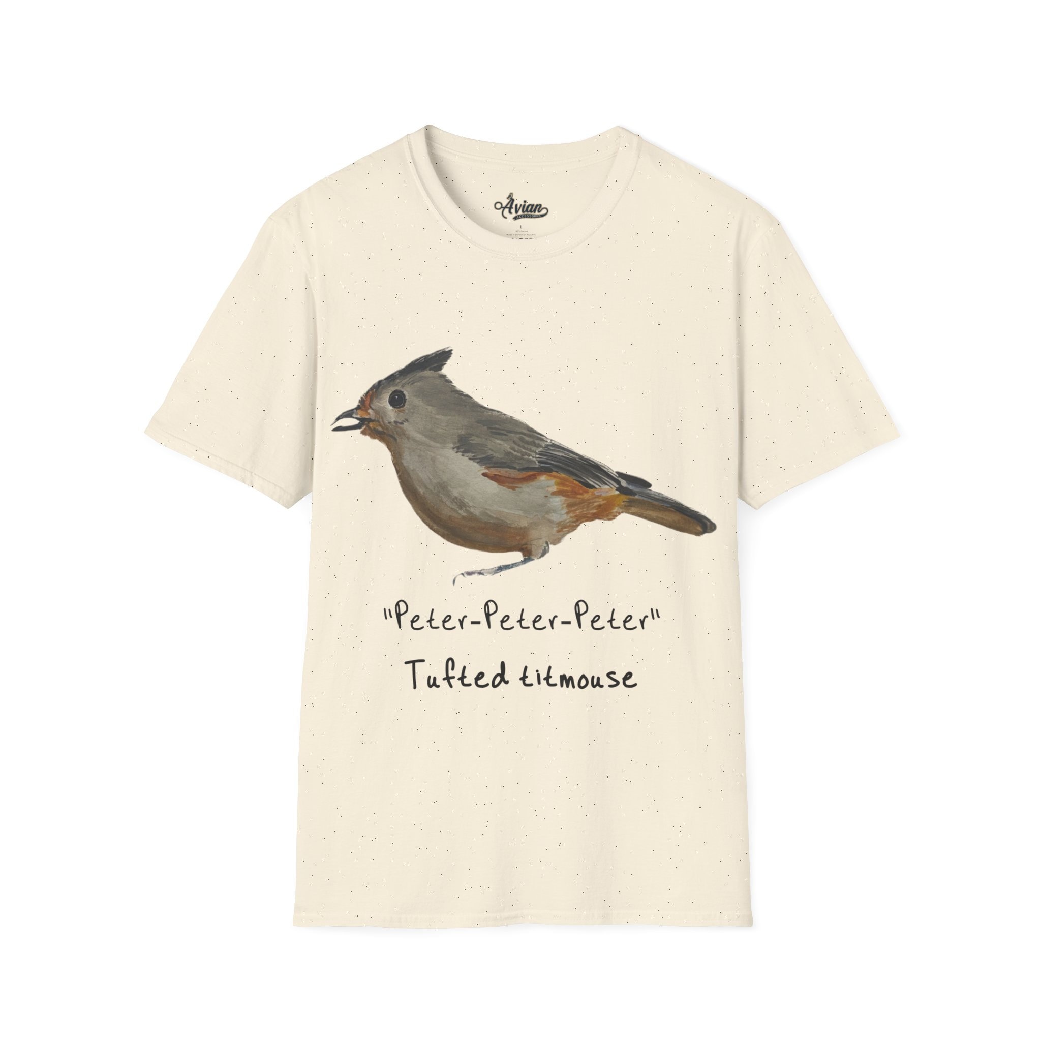 Tufted Titmouse: Bird Mnemonic Bird Call Unisex T-shirt
