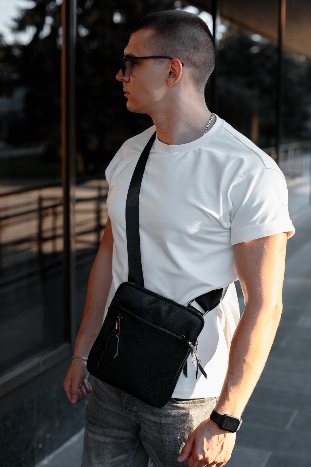 Hip Bag for Menmens Hip Bagmen's Crossbody Bagleather Etsy