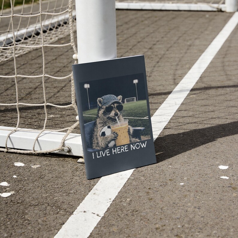 I Live Here Now Soccer Mom PNG, Funny Raccoon Soccer Sublimation Design, Game Day Soccer Mama Shirt, Soccer Tournament Tee Digital Download image 3