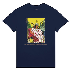 Premiumkwaliteit, handgeschilderd, tarot-T-shirt, uniseks 'The Empress' vetgedrukt spiritueel statement-T-shirt, digitaal gedrukt op basis van originele kunstwerken