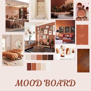 Diseño de interiores, Mood Board, Decoración del hogar, Selección de muebles