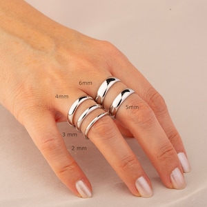 Solid Platinum Wedding Bands - Thin / Thick Platinum Wedding Bands - Domed Platinum Rings - 2mm 3mm 4mm 5mm 6mm Platinum Wedding Bands -