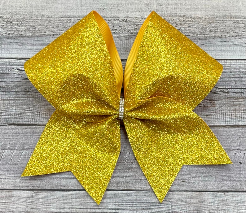 Competition Cheer Bow, Royal Blue Glitter Cheer Bow, Royal Blue Sparkly