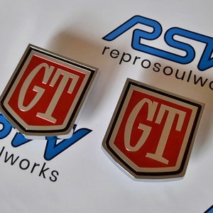 Ford Cortina GT Sheild rear quarter badges - set of 2