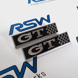 Ford Escort Mk1 GT black badges - set of 2
