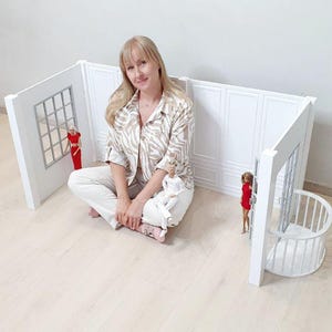 1/4と1/6スケールのルームボックスの壁、人形用家具