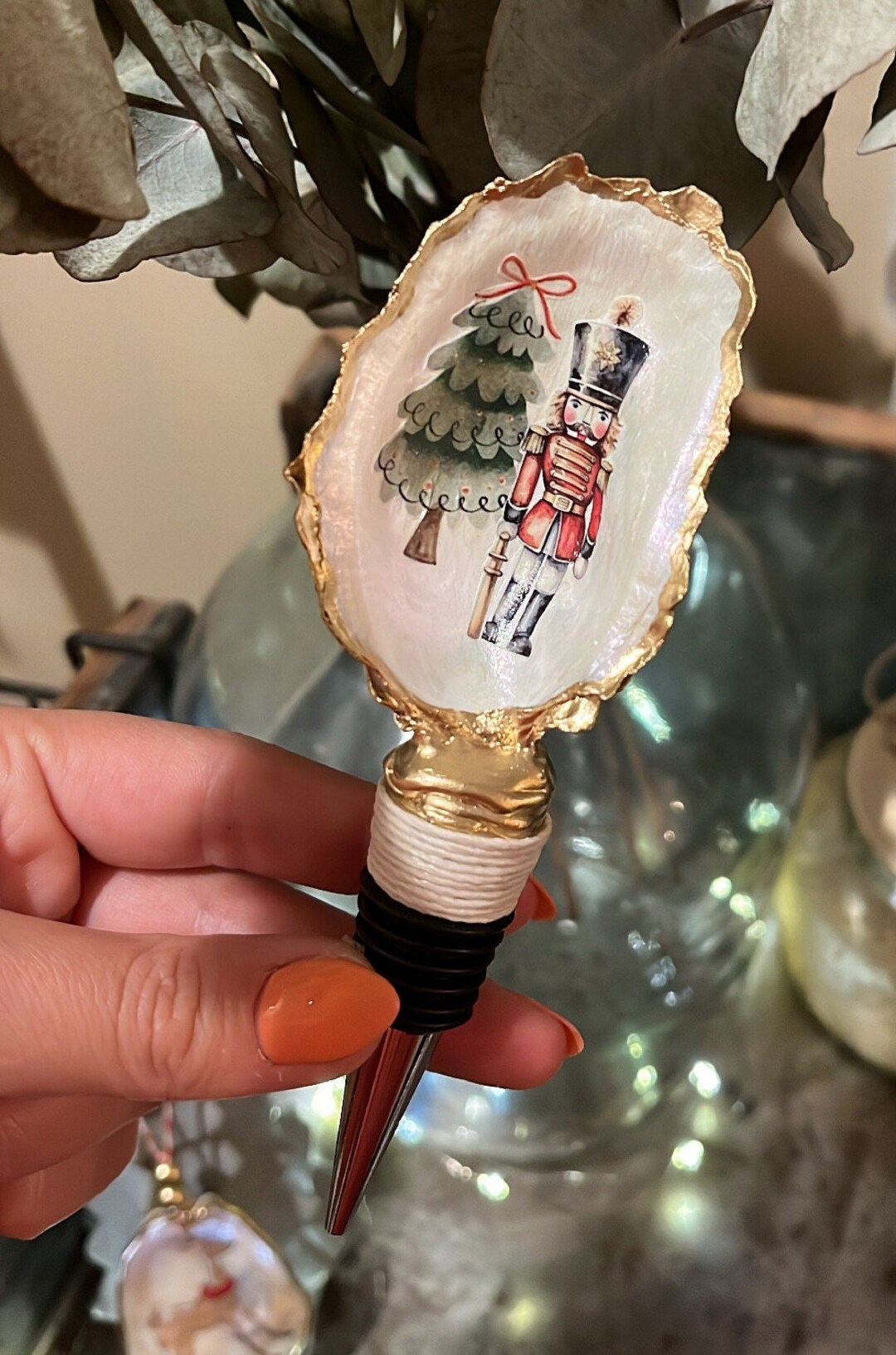 Nutcracker Oyster Shell Wine Stopper Etsy