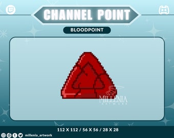 Icono/emoticón de punto de canal DBD de Pixel Bloodpoint - Twitch, Youtube, Discord