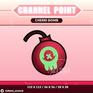 Hazbin Hotel Cherri Bomb Channel Point-pictogram/Emote - Twitch, Youtube, Discord