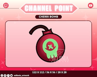Hazbin Hotel Cherri Bomb Channel Point Icon/Emote - Twitch, Youtube, Discord