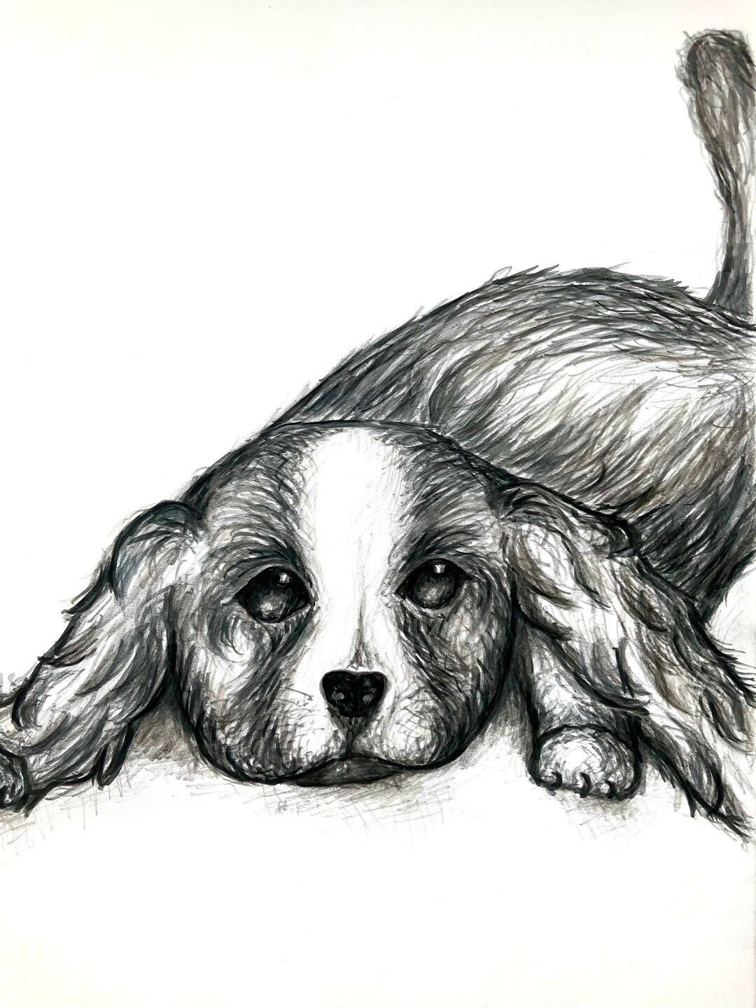 Dog Drawing Printable Poster - Etsy