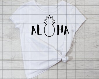 Aloha, Hawaiian, pineapple, PNG file for sublimation