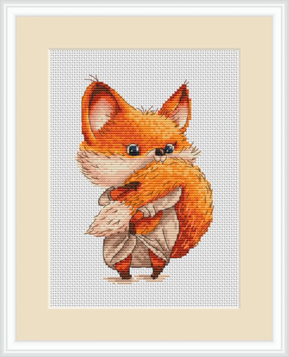Cute Fox Cross Stitch Pattern Funny Animal Stitching Chart PDF - Etsy
