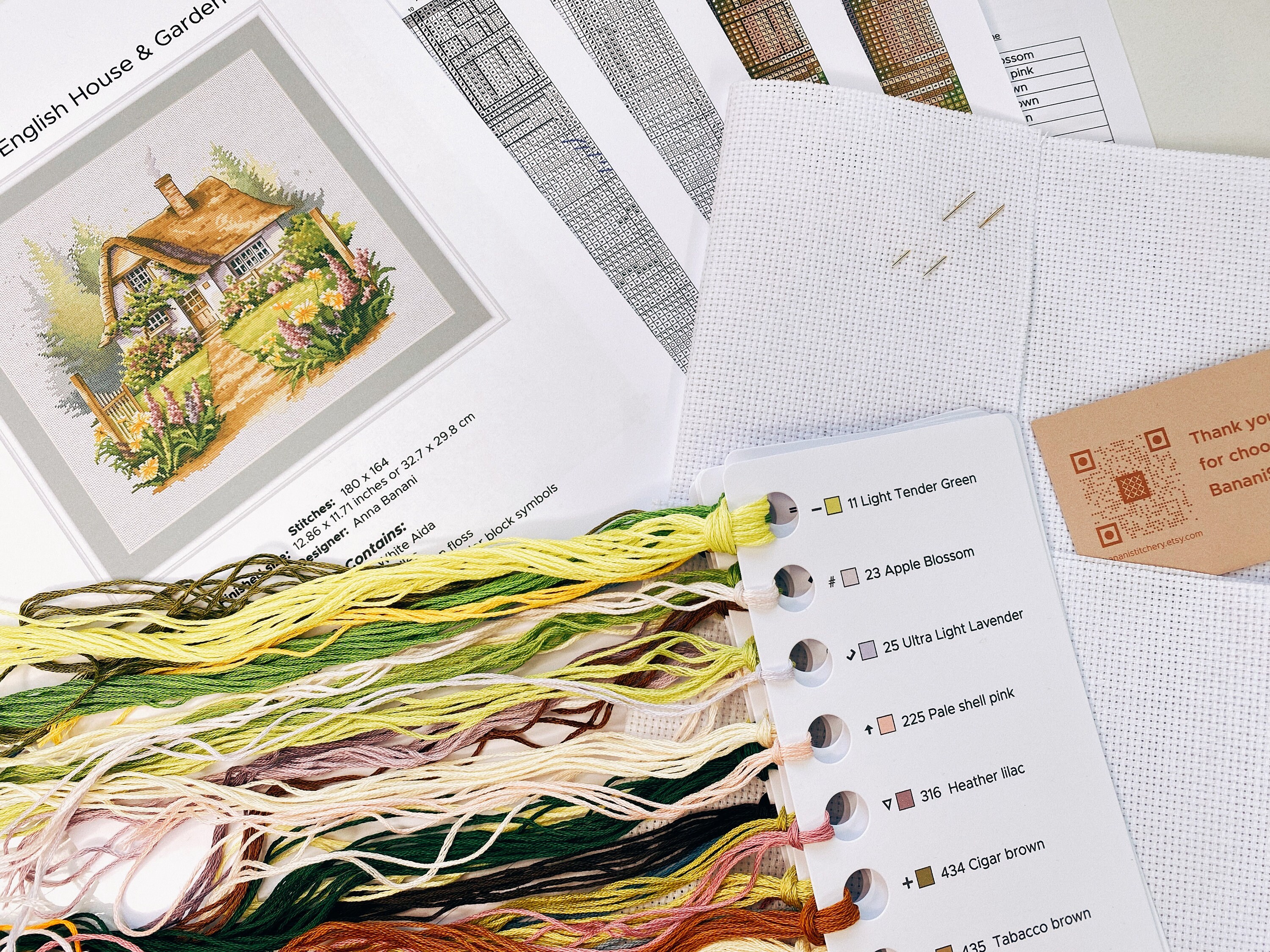 KIT English House & Garden Cross-stitch Kit Summer Little Cottage ...