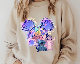 Lilo and Stitch Kids Sweatshirt, Disney Castle Sweatshirt, Disneyland Sweatshirt, Disney Family Trip Sweatshirt, Disney Shirt