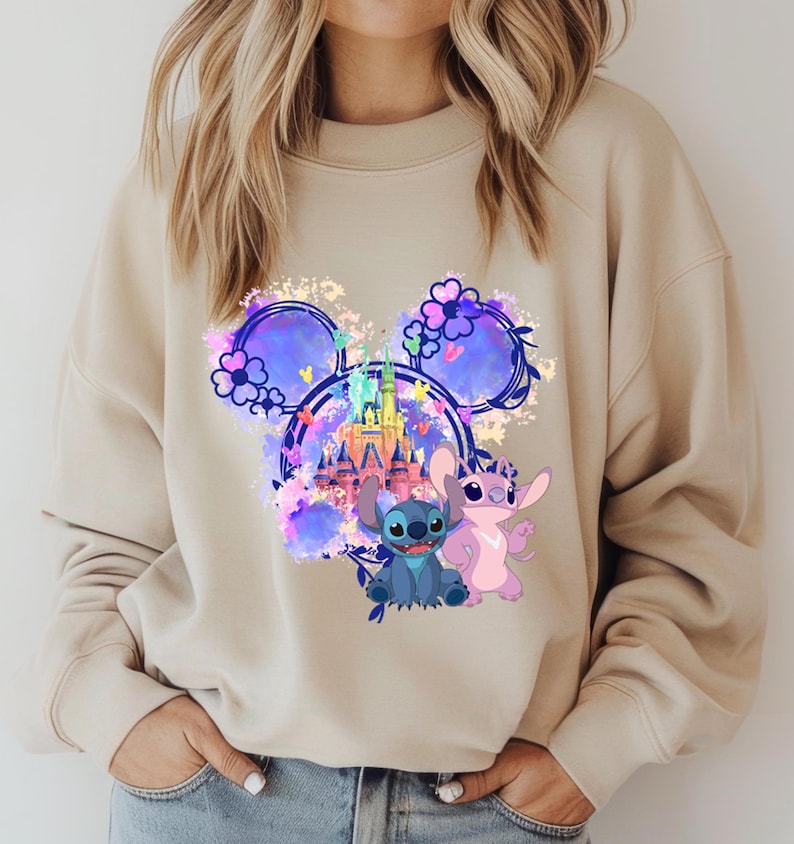 Lilo and Stitch Kids Sweatshirt, Disney Castle Sweatshirt, Disneyland Sweatshirt, Disney Family Trip Sweatshirt, Disney Shirt