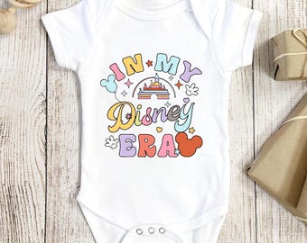 In My Disney Era Baby Onesie, Cute Colorful Disney-Themed Infant Bodysuit, Gender Neutral Baby Shower Gif, Newborn Outfit