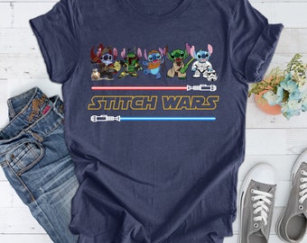 Stitch Wars Shirt, Lilo and Stitch Shirt, Disney Stitch Sketch Shirt, Disney Stitch Shirt, Ohana Shirt, Disney Stitch Balloon Disneyland Tee