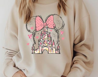 Disney Minnie Mouse Castle Sweatshirt, Magic Kingdom Family Sweatshirt, Vintage Disney Sweatshirt, Disneyland Shirt, Magical Kingdom