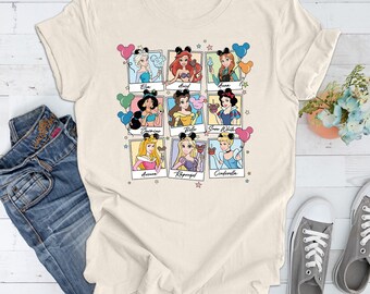 Disney Princess Aurora Shirt, Princess Rapunzel  Shirt, Cinderella Shirt, Ariel Shirt, Princess Belle Shirt, Disney Princesses Shirt,