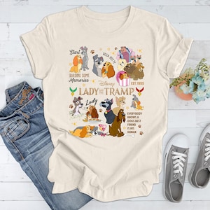 Vintage Lady And The Tramp Sweatshirt | Retro Lady And Tramp Shirt | Disneyland Love Shirt | Dog Lover Shirt