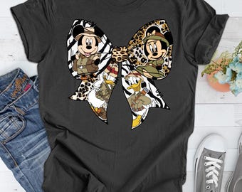 Leopard Minnie Mickey Mouse Shirt, Safari Minnie Mouse Coquette Bow Shirt, , Animal Kingdom Shirt, Minnie Mouse Shirt, Disney Safari Shirt
