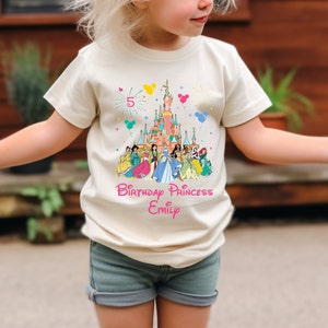 Disney Princess Castle Birthday Shirt, Disney Birthday Family Shirt, Disney Birthday Girl Princess Shirt,  Custom Princess Disney Shirt