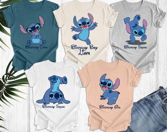 Stitch Birthday Boy Shirt, Personalized Birthday Shirt, Custom Stitch Birthday Shirt, Stitch Birthday Girl Shirt, Stitch Birthday Family Tee